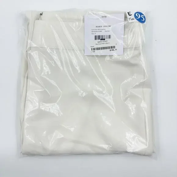 Marie Oliver Mia Crop Pant in Bone White US 6 NWT Minimalist Soft Girl - Picture 6 of 6